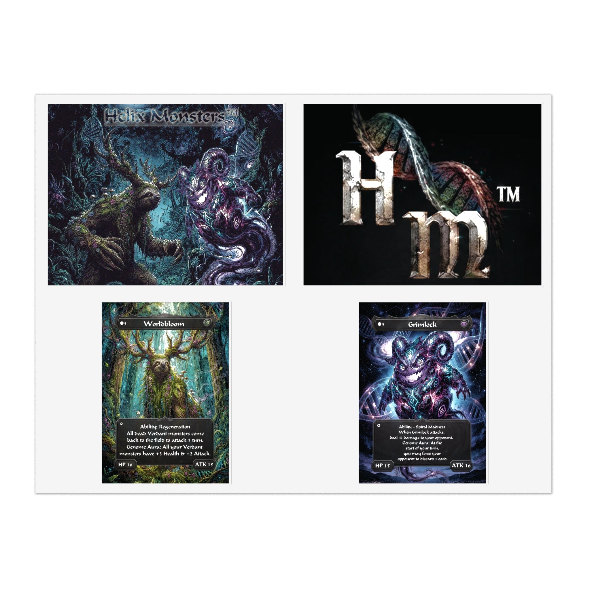Helix Monsters™ Sticker Sheet