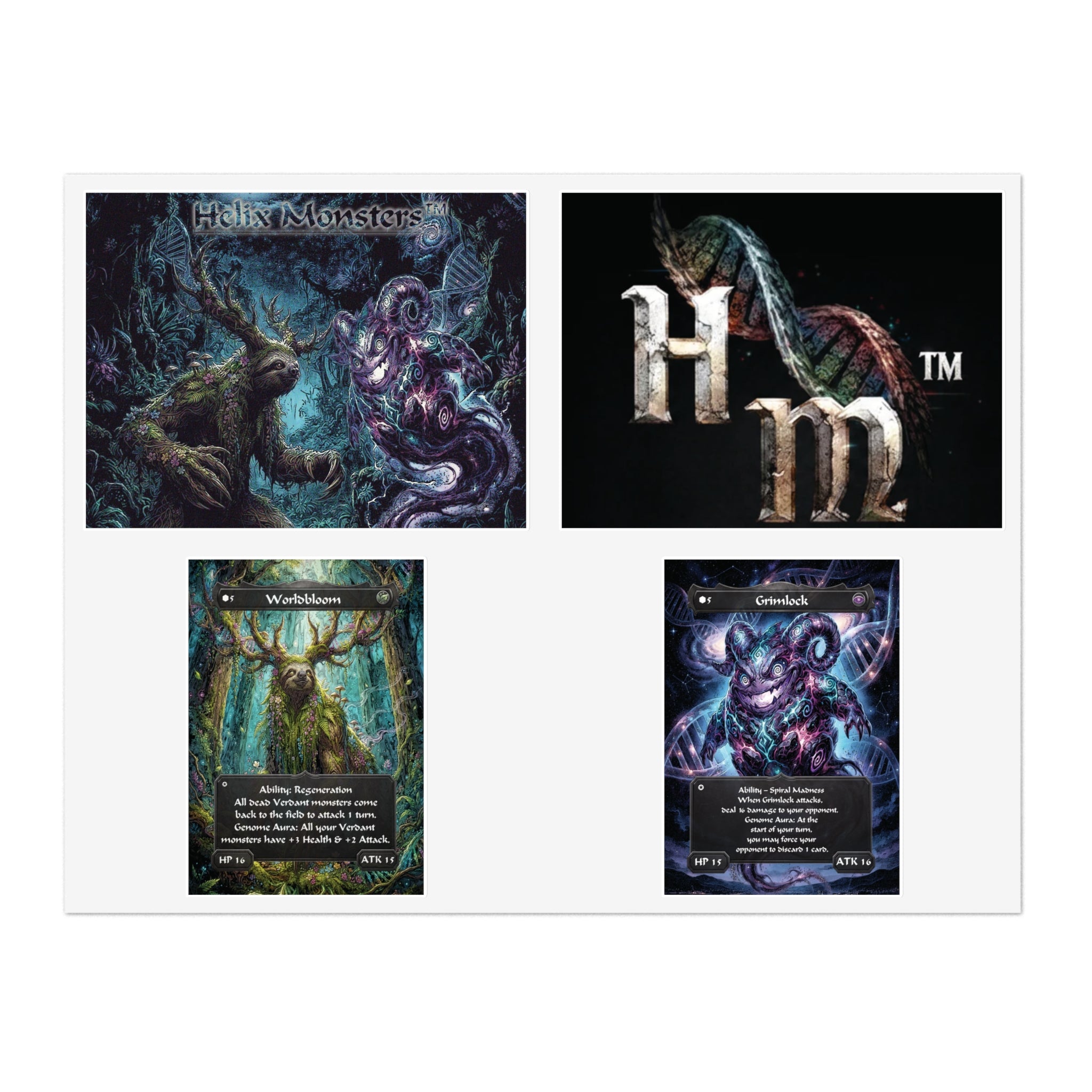 Helix Monsters Sticker Sheet