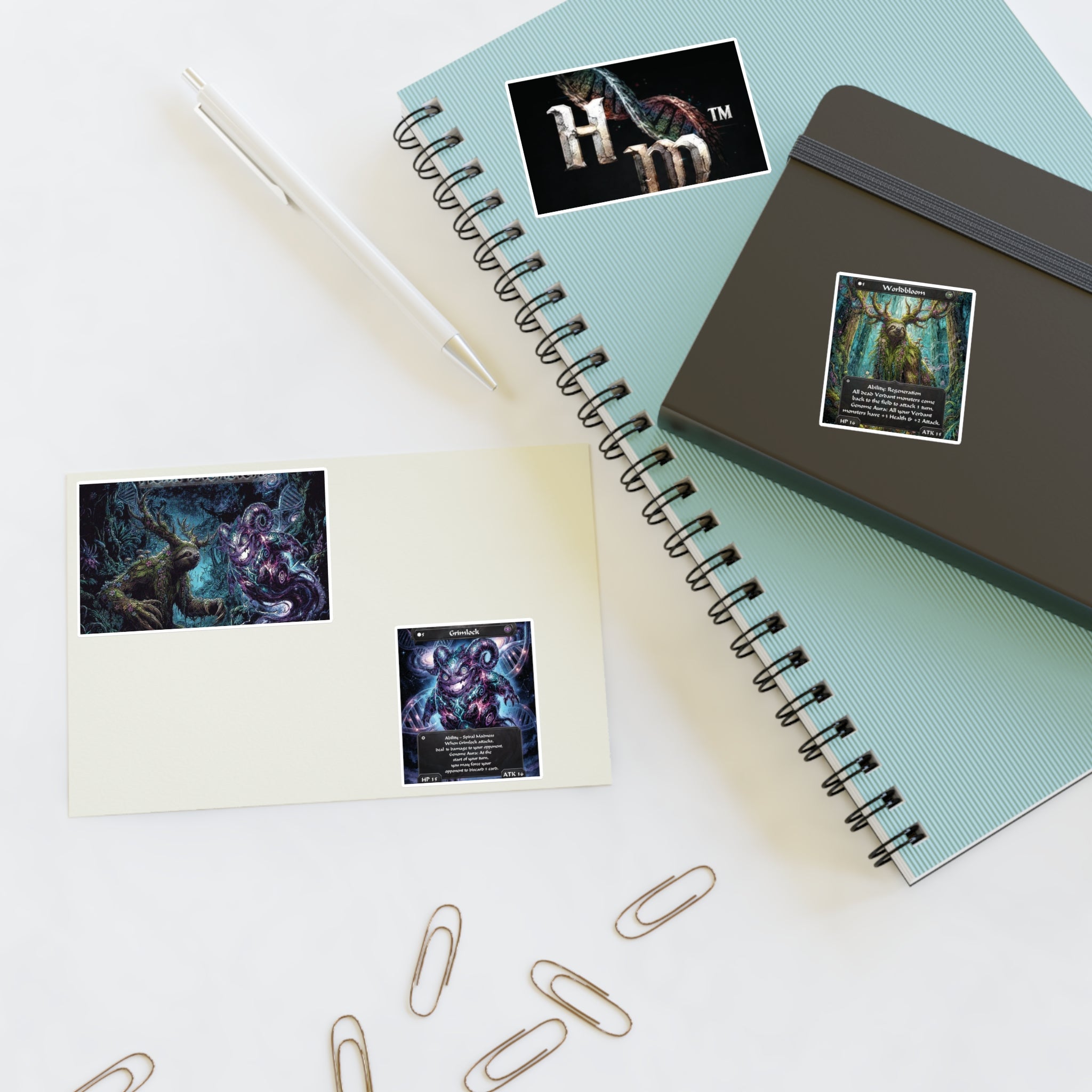 Helix Monsters Sticker Sheet