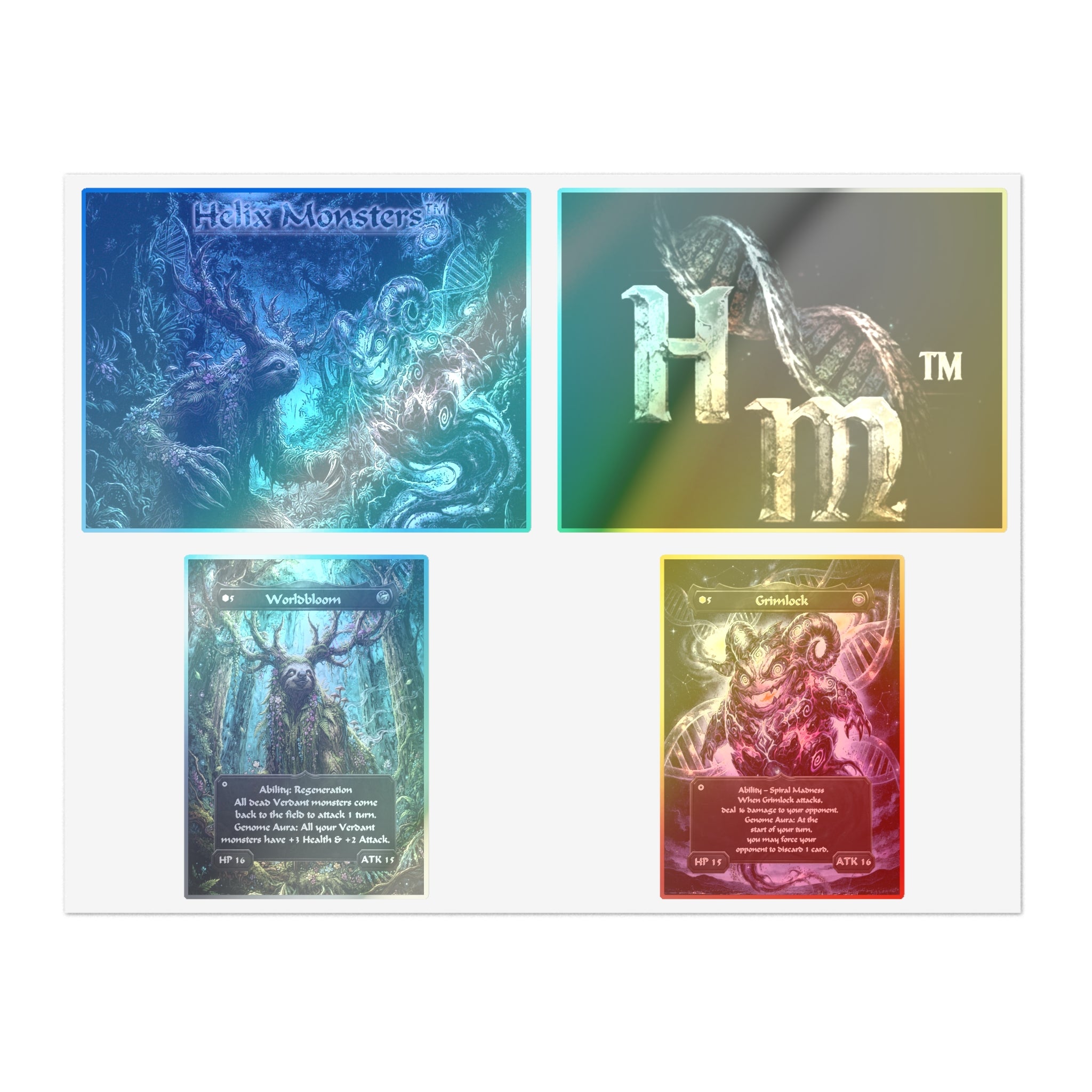 Helix Monsters Sticker Sheet