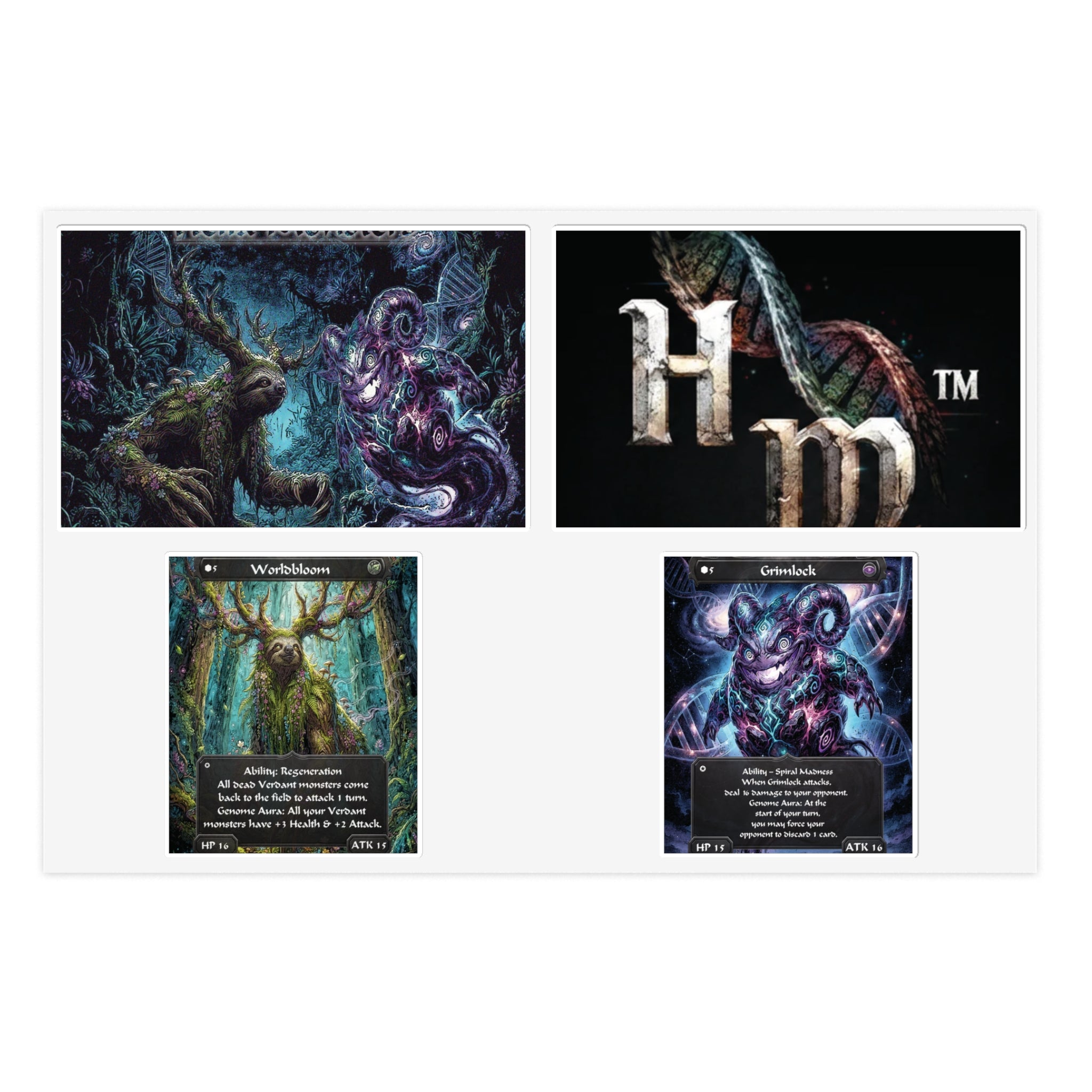 Helix Monsters Sticker Sheet