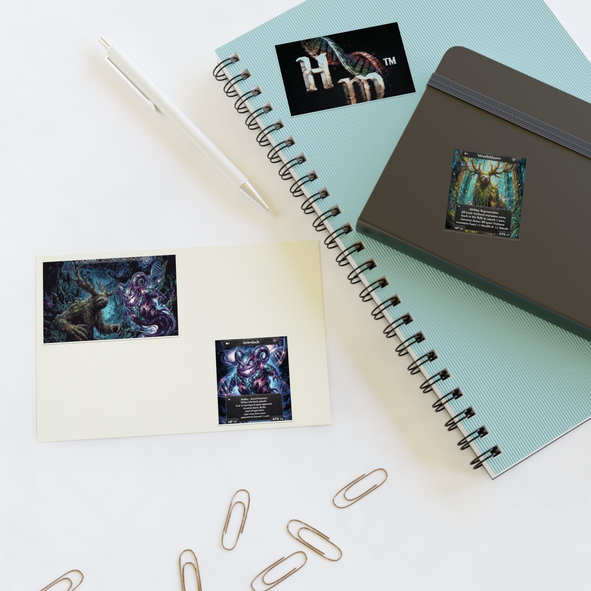 Helix Monsters Sticker Sheet