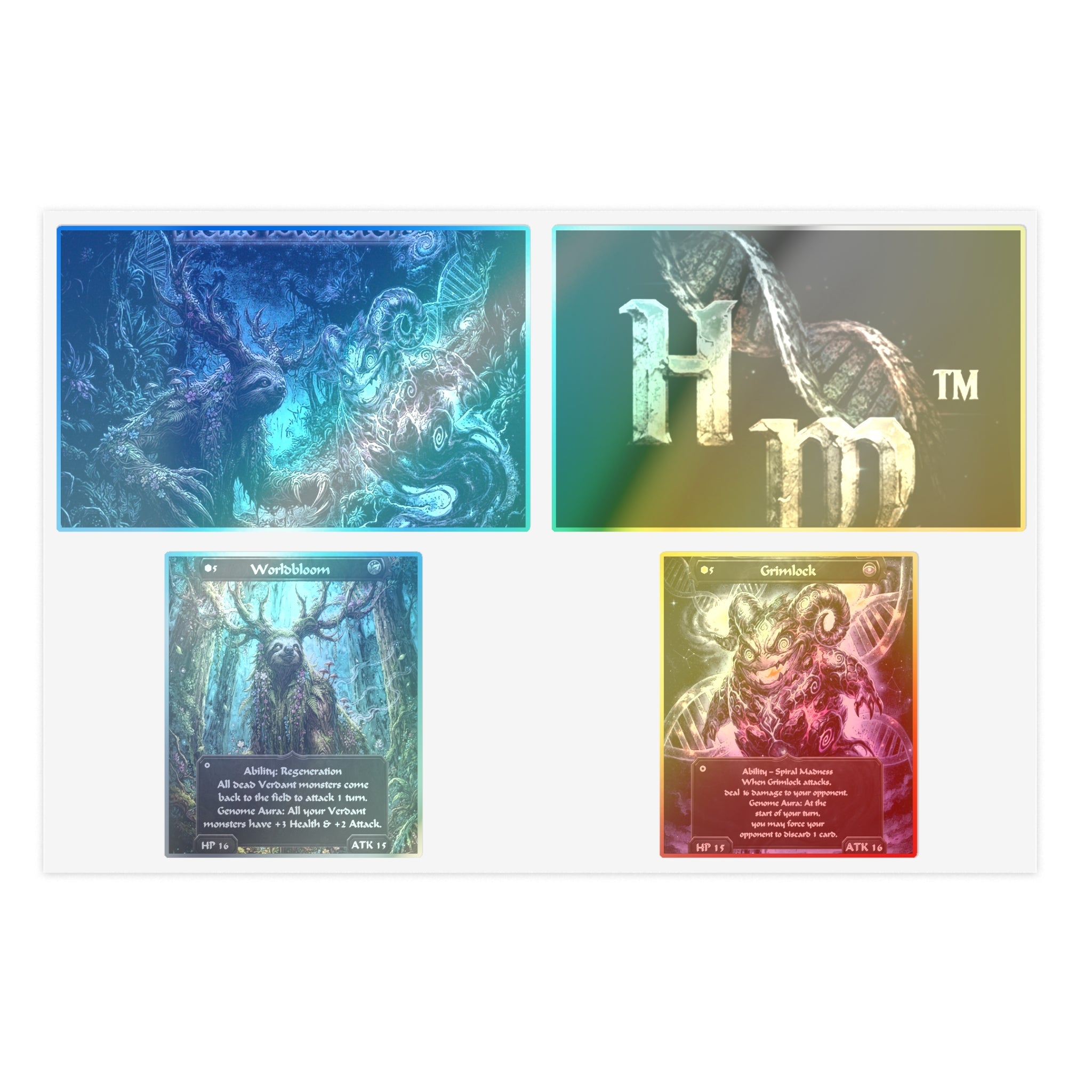 Helix Monsters Sticker Sheet