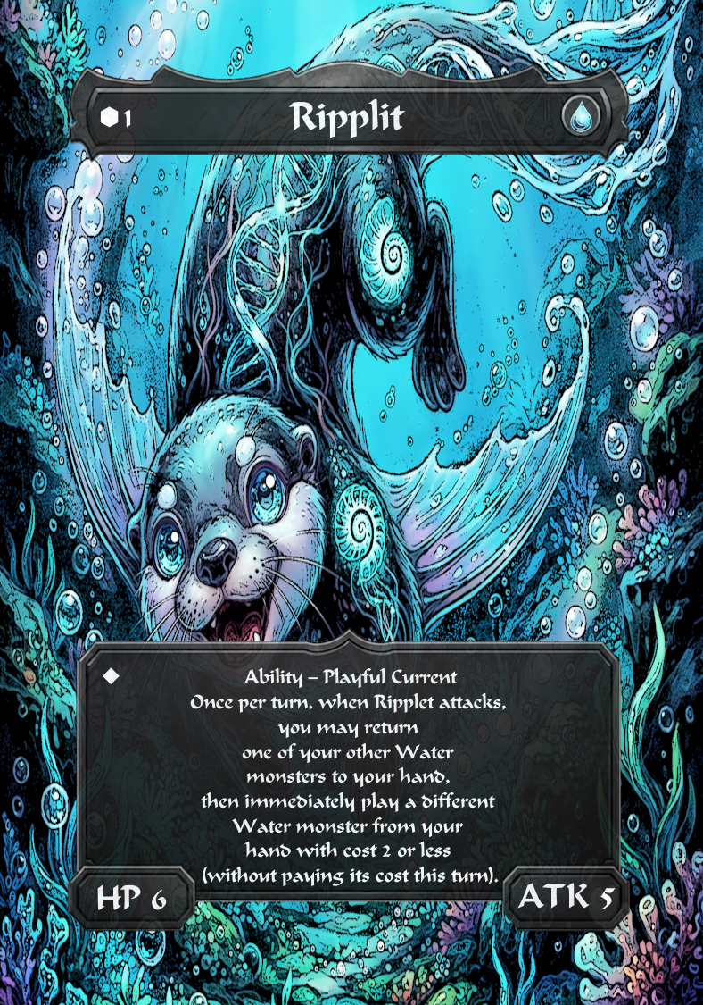 Helix Monsters™ Aquants Booster Pack 9 Cards