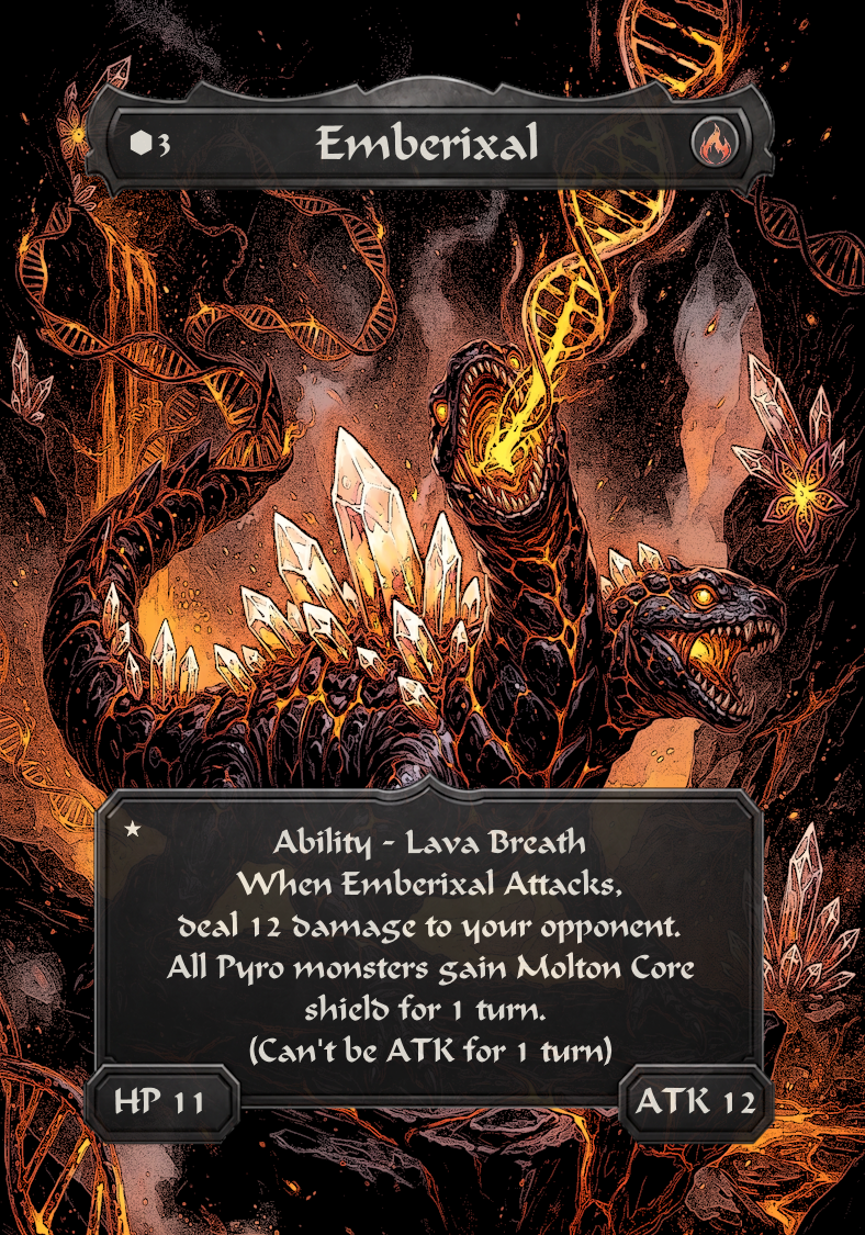Helix Monsters™ Pyros Booster Pack 9 Cards