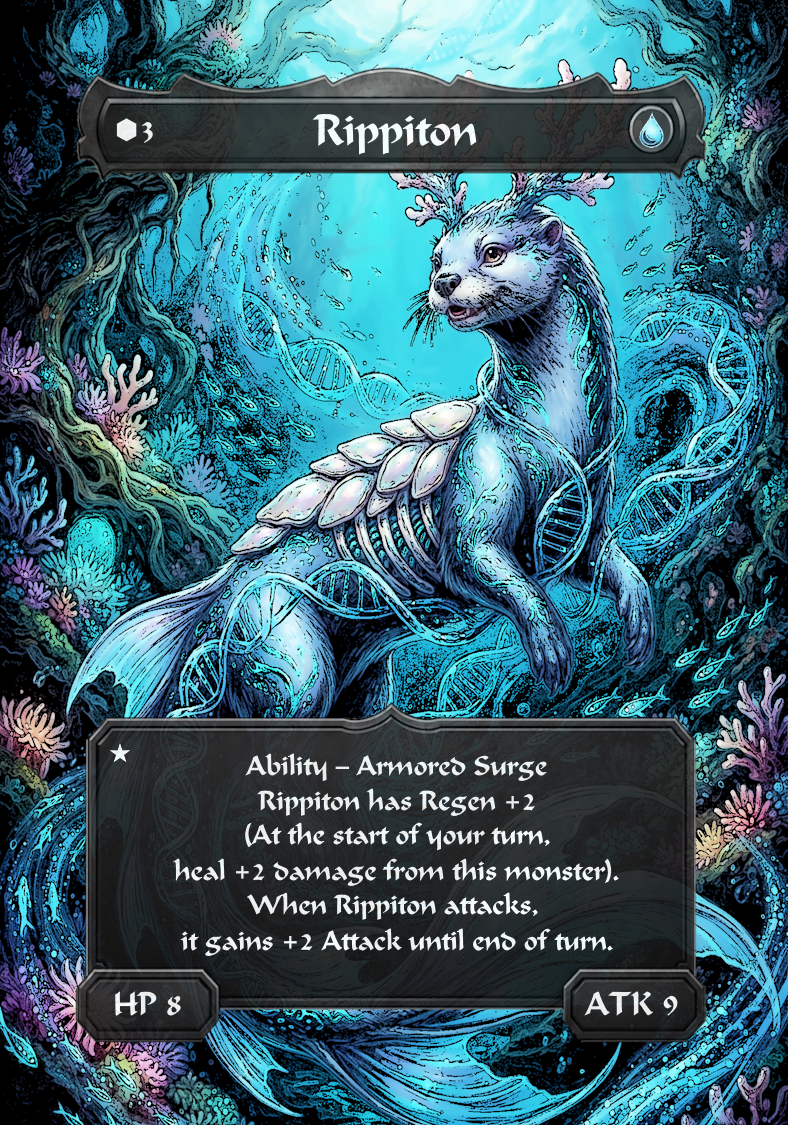 Helix Monsters™ Aquants Booster Pack 9 Cards